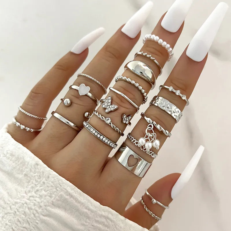 Oil Dripping Knuckle Ring Set