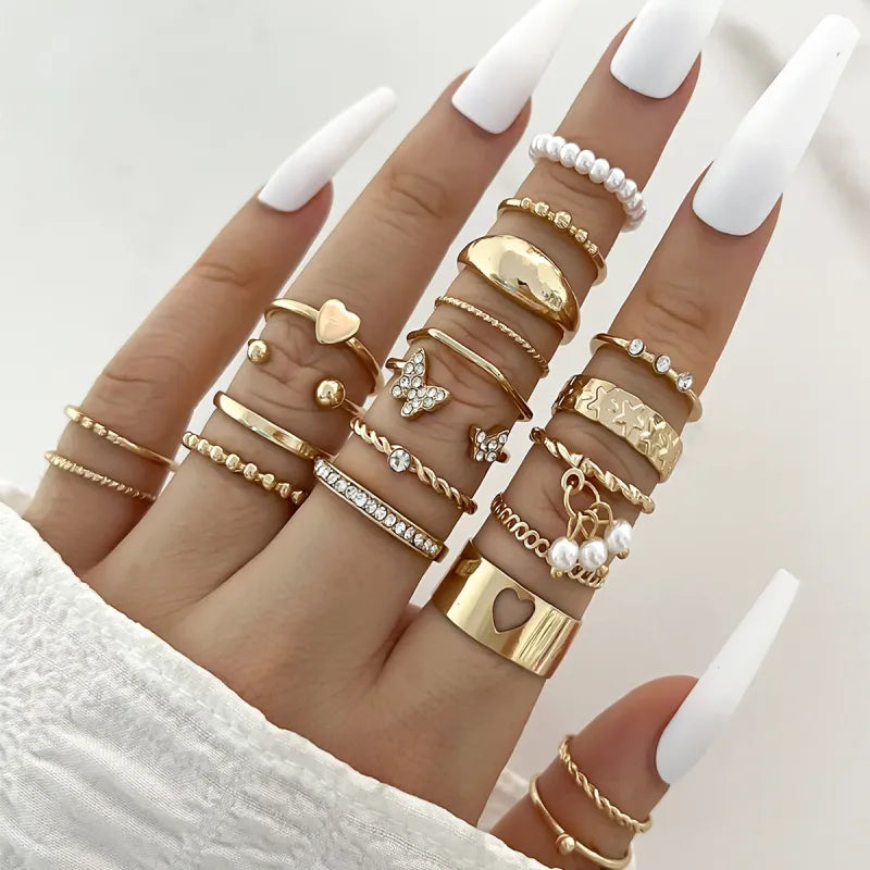 Oil Dripping Knuckle Ring Set