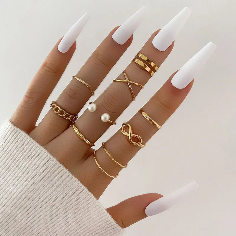 Oil Dripping Knuckle Ring Set