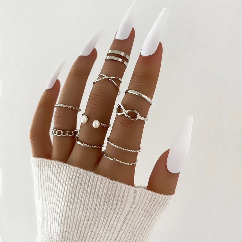 Oil Dripping Knuckle Ring Set