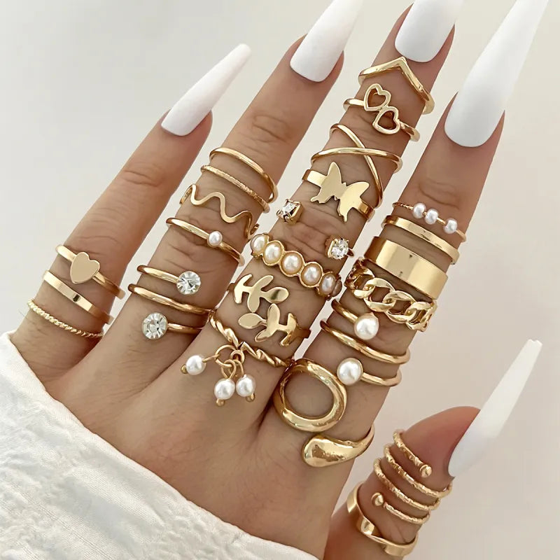 Oil Dripping Knuckle Ring Set